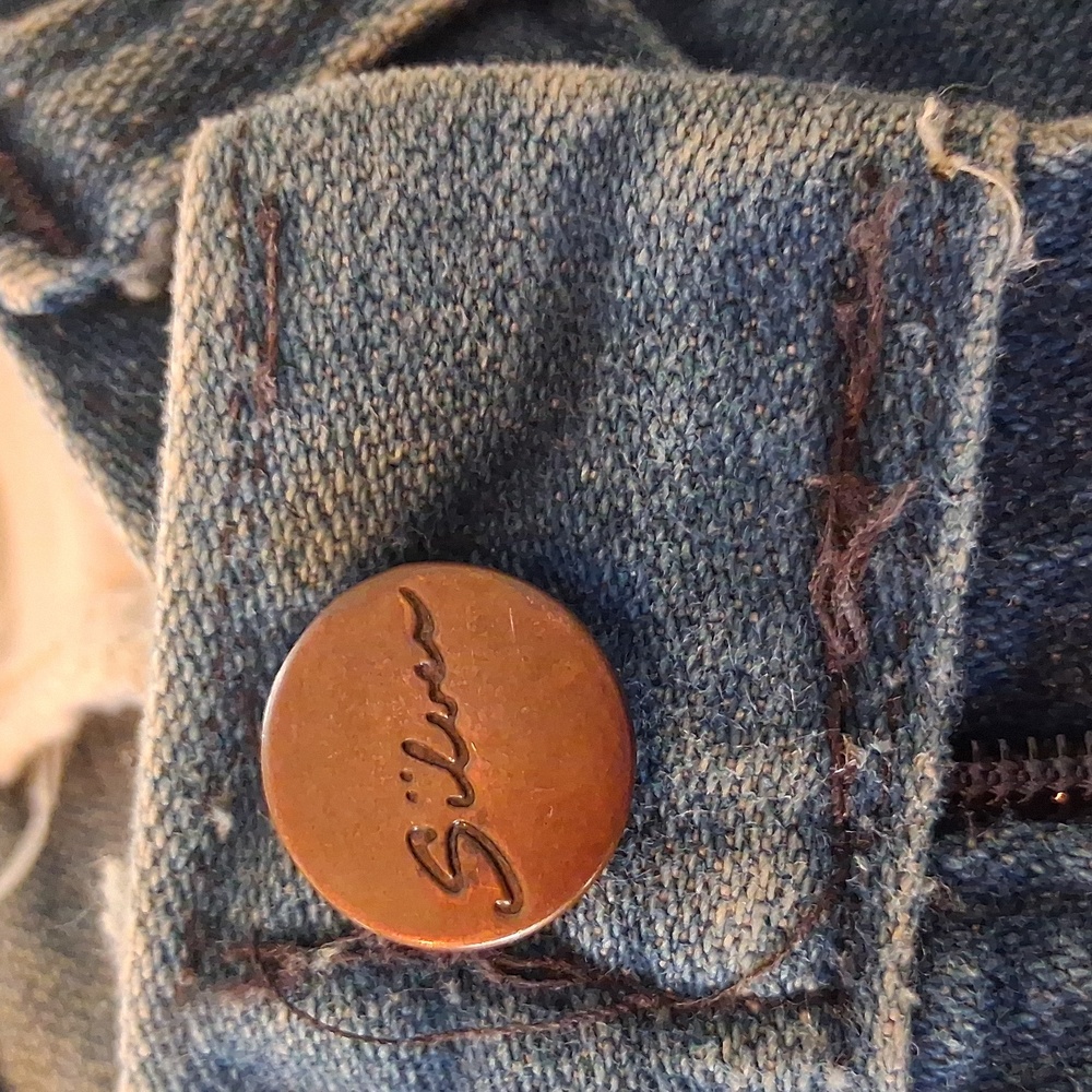 Y2k Blue Denim Jeans Silver By Ziggy - Picture 3 of 11